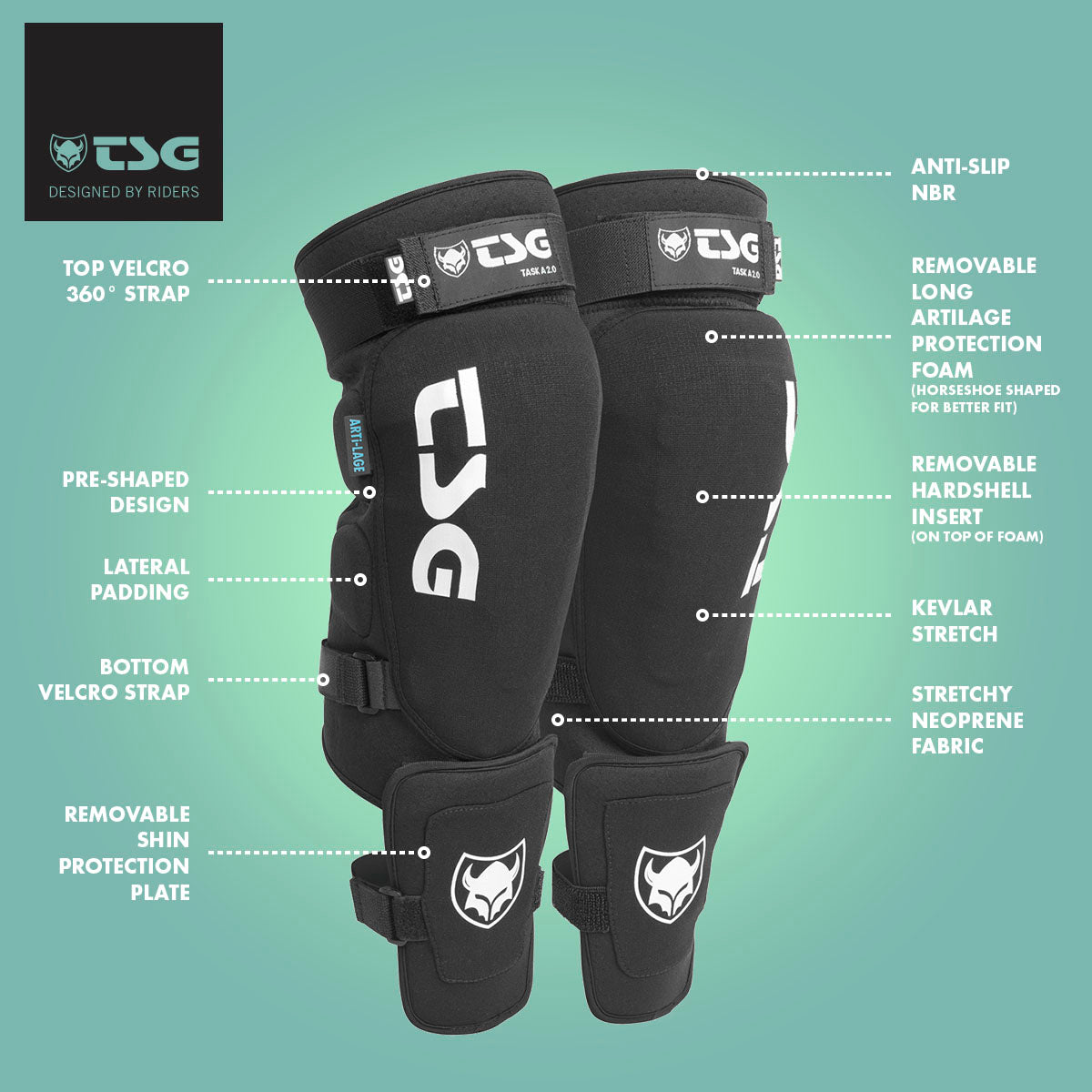TSG Youth Dermis Pro A Knee Sleeve - Reviews, Comparisons, Specs -  Knee/Shin Pads - Vital MTB